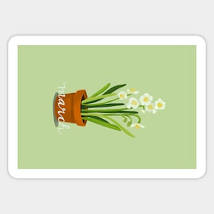 March Jonquil portrait card Sticker